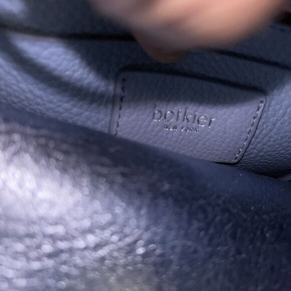 Botkier Hudson Hobo Azurra Pebbled Leather Gunmetal Hardware New Zip Handles - Picture 8 of 12